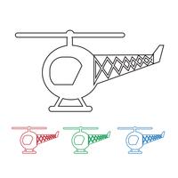 Helicóptero icono símbolo signo vector