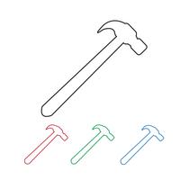 hammer icon  symbol sign vector