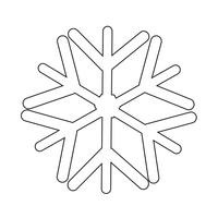 Signo de símbolo de icono de copo de nieve vector