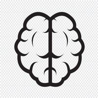 Brain icon  symbol sign vector