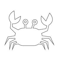icono de cangrejo símbolo de signo vector