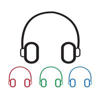 icono de auriculares símbolo de signo vector