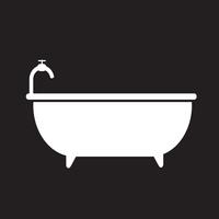 Bathtub icon  symbol sign vector