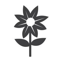 Icono de la flor símbolo de signo vector