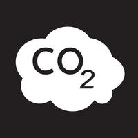 Icono de CO2 símbolo de signo vector