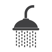 Signo de símbolo de icono de ducha vector
