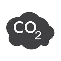 Icono de CO2 símbolo de signo vector