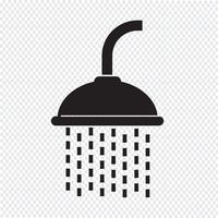 Signo de símbolo de icono de ducha