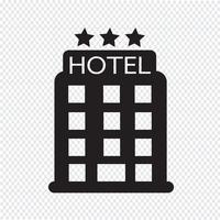 icono de hotel símbolo signo vector