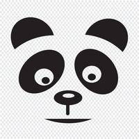 icono de panda símbolo de signo vector