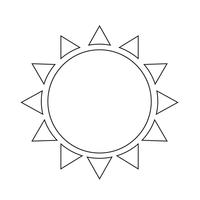 Icono de sol símbolo de signo vector