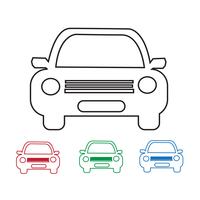 Icono de coche símbolo de signo vector