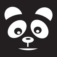 icono de panda símbolo de signo vector