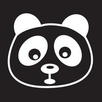 icono de panda símbolo de signo vector