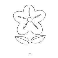 Icono de la flor símbolo de signo vector