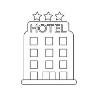 icono de hotel símbolo signo vector