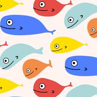 Abstract Colorful Fish Pattern Background. Vector Illustration.