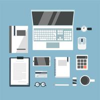 Top View Office Workspace Concept illustration vector