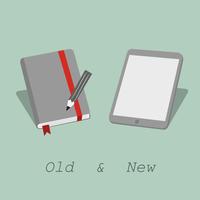 notebook and tablet vector