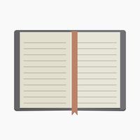 vector blank lined notebook