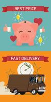 Fast delivery and best price visuals vector