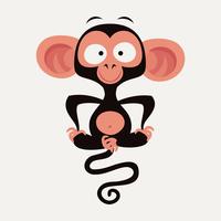 Funny vector monkey character 