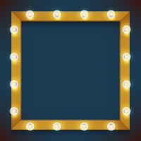 Square frame with bulbls vector
