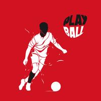 football soccer splash silhouette vector