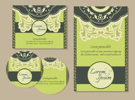 Plantillas de invitaciones de boda vector