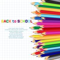 Back to school, Education concept background with cute color pencils vector