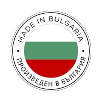 Hecho en el icono de la bandera de Bulgaria. vector