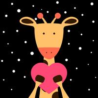 Cute, fanny giraffe illustration. vector