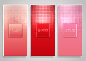 Banner designs with halftone diamond dot designs  vector