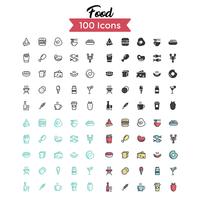 food icon set vector
