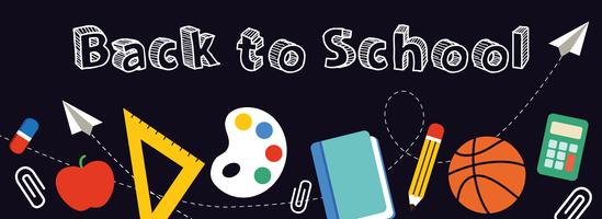 Back to School banner. vector