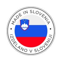 Made in Slovenia flag icon. vector