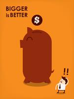 big piggy bank. vector