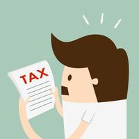 Tax. Cute cartoon doodle illustration. vector