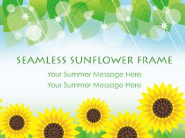 Seamless vector sunflower background illustration. 