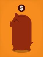 Piggy bank. Vector illustration