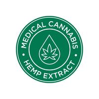 Icono de extracto de cáñamo. Cannabis medicinal. vector