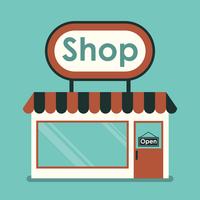 Shop Front. Store product vector