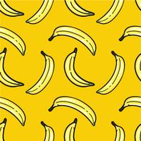 Hand drawn banana pattern