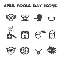 april fools day icons vector