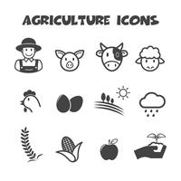 símbolo de los iconos de la agricultura vector