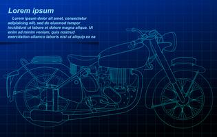 Esquema del vehículo en el fondo del modelo. vector