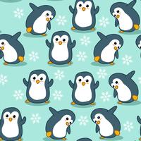 Seamless penguin pattern. vector
