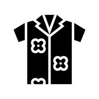 Vector de camisa de verano, icono de estilo sólido relacionado tropical