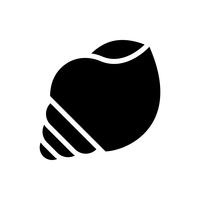 Seashell vector, icono de estilo sólido relacionado tropical vector