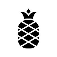 Pineapple vector, tropical related solid style icon vector